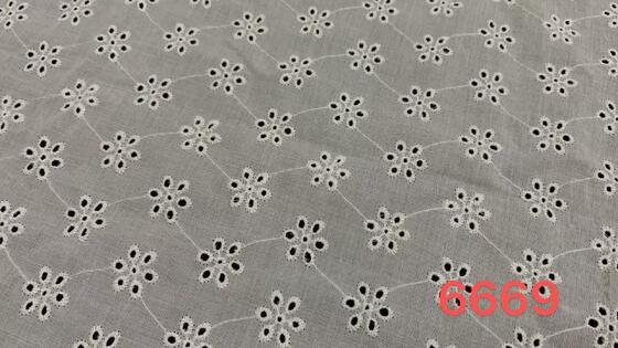 Quality Vintage Hollow‑Out Eyelet Embroidered Cotton Fabric, 150cm Wide Flower Cutwork Fabric factory