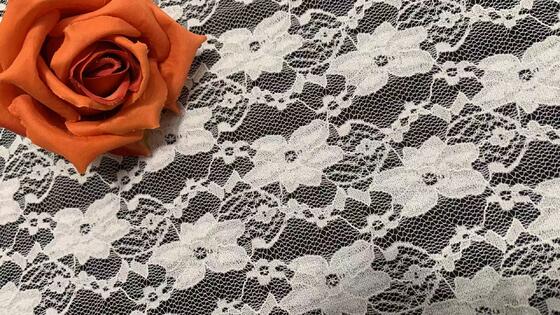 Quality Stretchy Nylon Spandex Lace Fabric with Large Blooming Floral Motifs and Breathable Mesh for Dresses and Lingerie factory