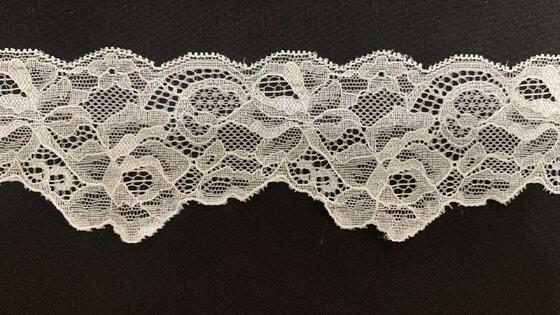 Quality Scalloped Edge Spandex Nylon Blend Floral Stretch Lace Trim for Middle Eastern Design factory